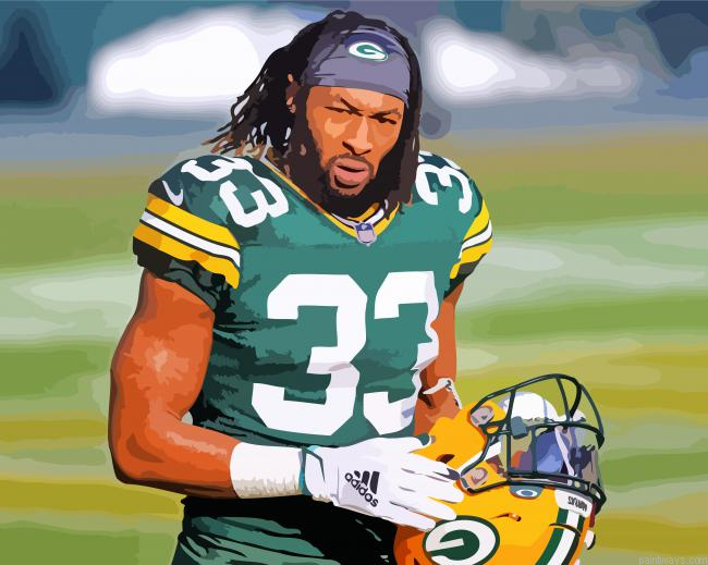 Aaron Jones Green Bay Packer Painting By Numberss.png