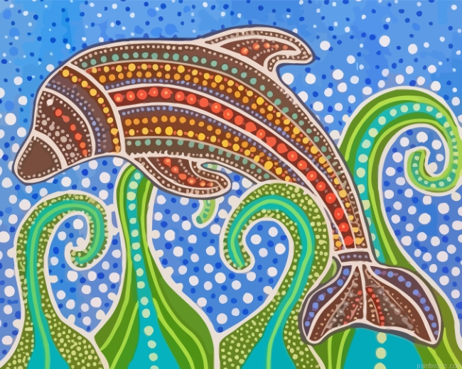 Aboriginal Dolphin Painting By Numberss.png
