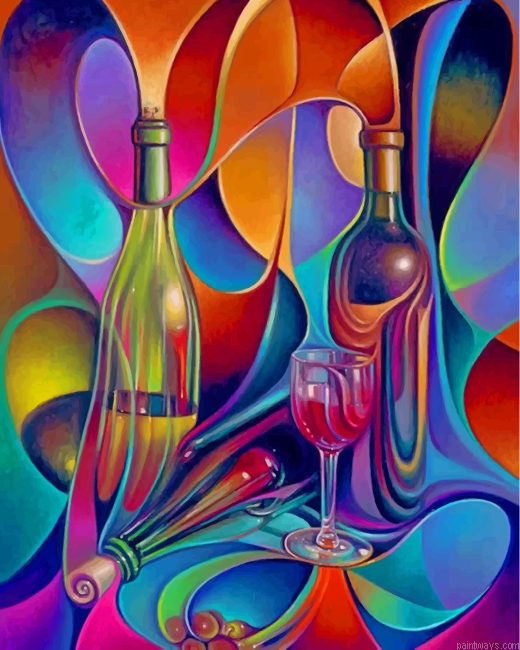 Abstract Bottles Painting By Numbers.png