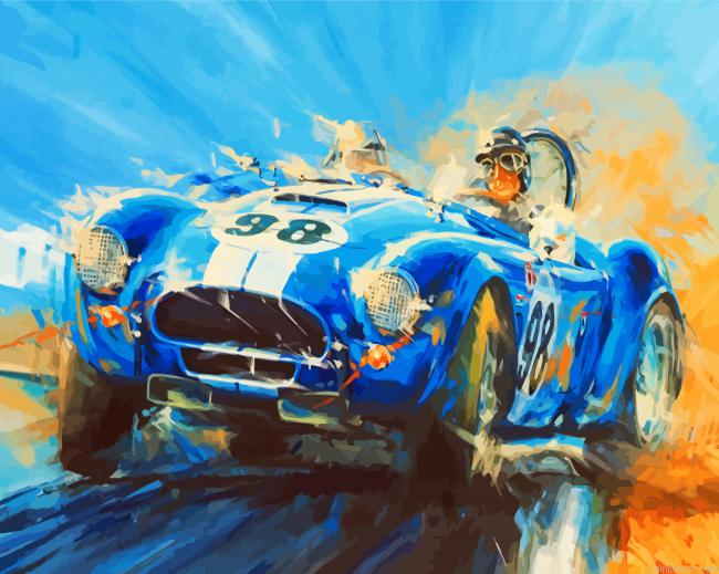 Abstract Car Race Painting By Numbers.png
