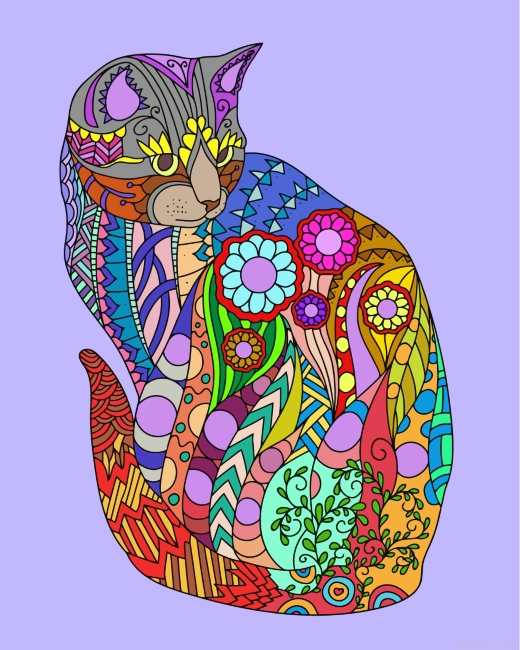 Abstract Cat Painting By Numbers.png