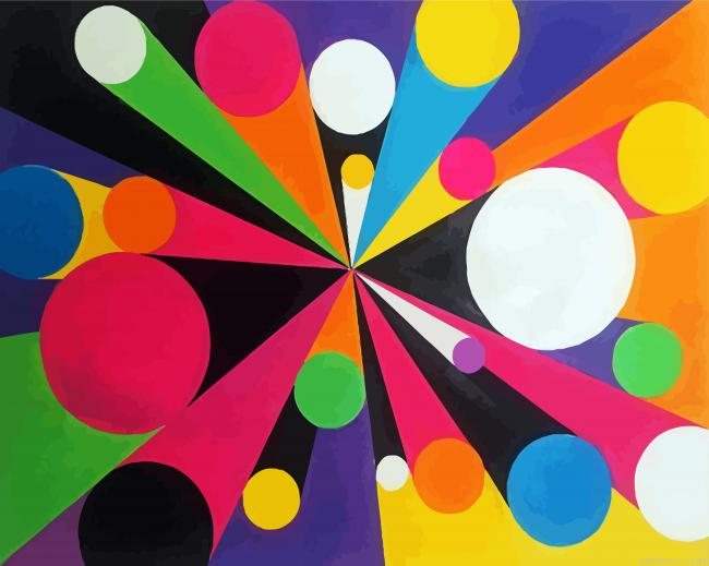 Abstract Colorful Circles Painting By Numberss.png
