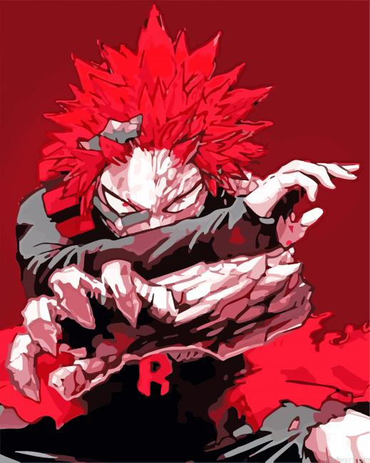 Abstract Eijiro Kirishima Painting By Numberss.png