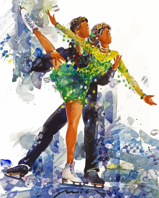 Abstract Ice Skaters Painting By Numbers.png