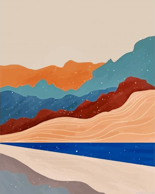 Abstract Landscape Style Scene Painting By Numberss.png