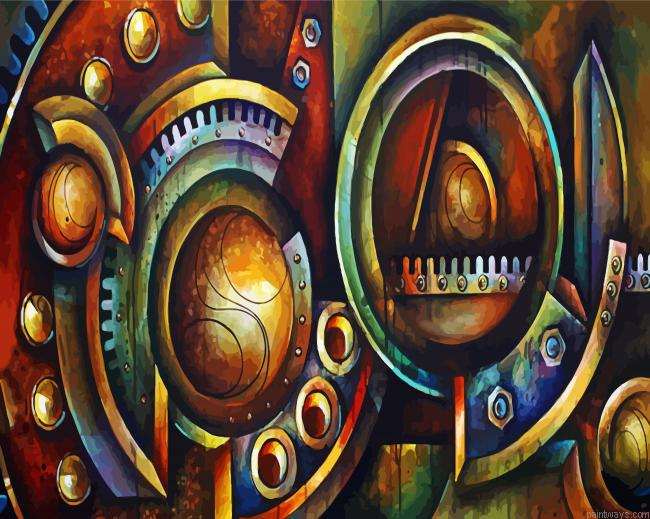 Abstract Mechanic Art Painting By Numberss.png