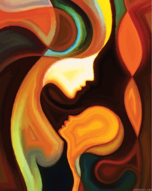 Abstract Mother And Child Painting By Numbers.png