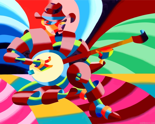 Abstract Musician Painting By Numbers.png