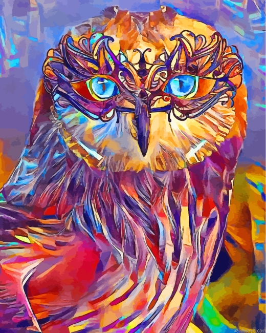 Abstract Owl Bird Painting By Numbers.png