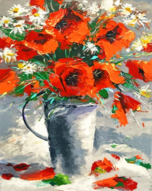 Abstract Poppies Painting By Numbers.png