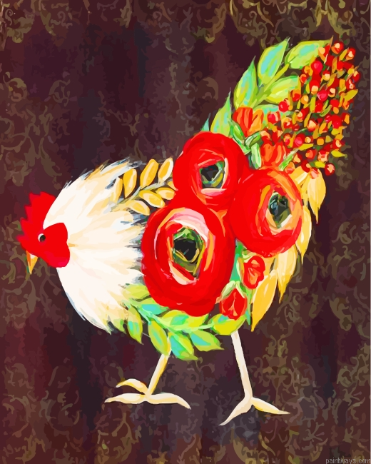 Abstract Rooster Painting By Numbers.png