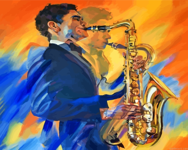 Abstract Saxophone Player Painting By Numbers.png