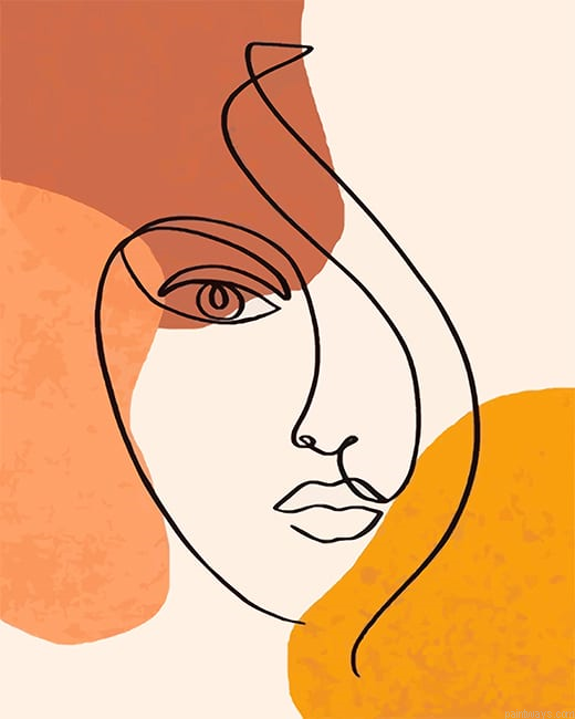 Abstract Shapes Face Line Art New Painting By Numbers.png