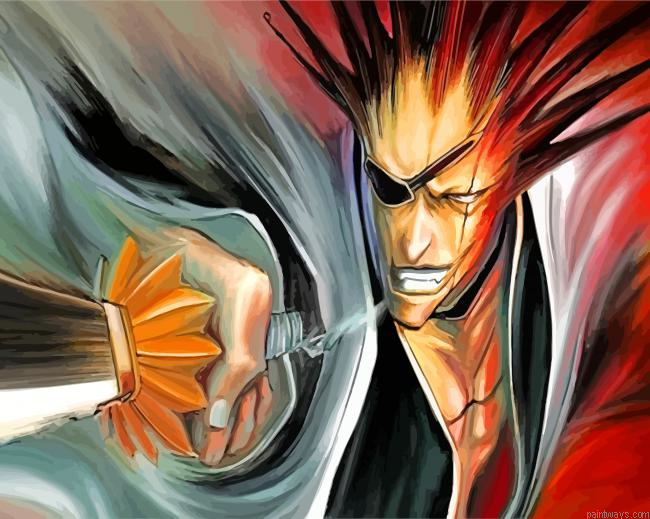 Abstract Kenpachi Zaraki Painting By Numberss.png