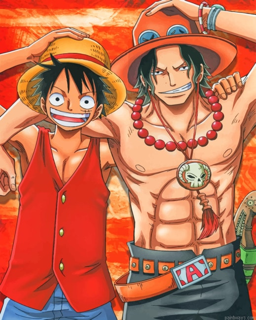 Ace And Luffy One Piece Animations Painting By Numberss.png