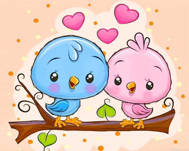 Adorable Birds Painting By Numberss.png