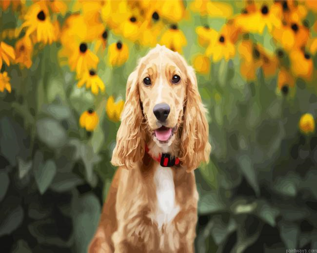 Adorable Cocker Spaniel Painting By Numberss.png