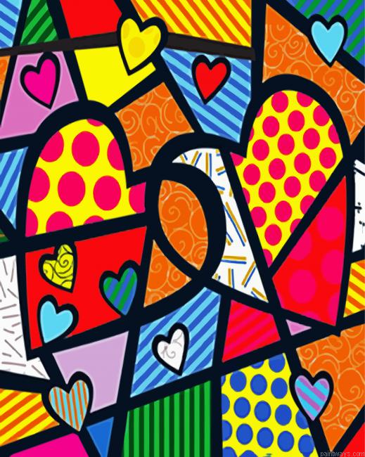 Aesthetic Abstract Heart Art Painting By Numberss.png