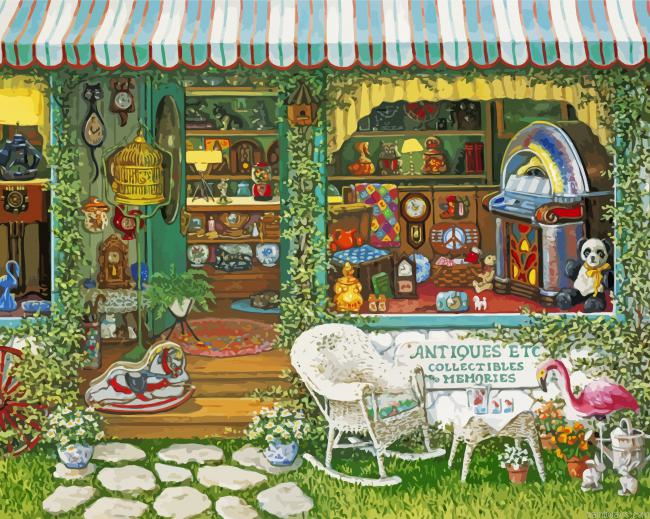 Aesthetic Antique Store Painting By Numberss.png
