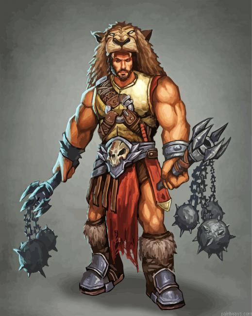 Aesthetic Barbarian Man Painting By Numberss.png
