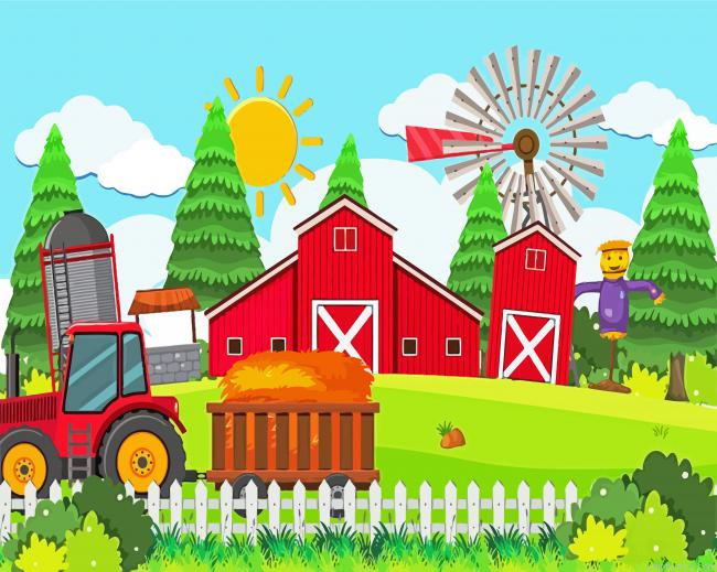 Aesthetic Barn Painting By Numberss.png