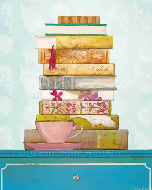 Aesthetic Books Painting By Numbers.png