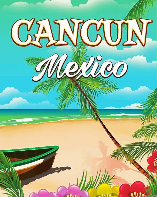 Aesthetic Cancun Poster Painting By Numberss.png