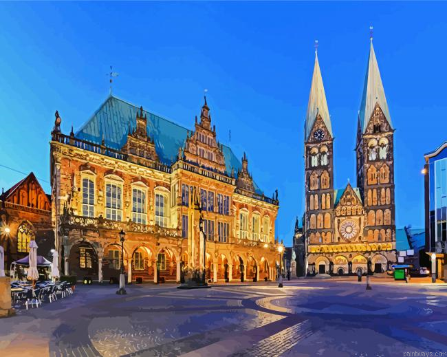 Aesthetic Cathedral In Bremen Painting By Numberss.png