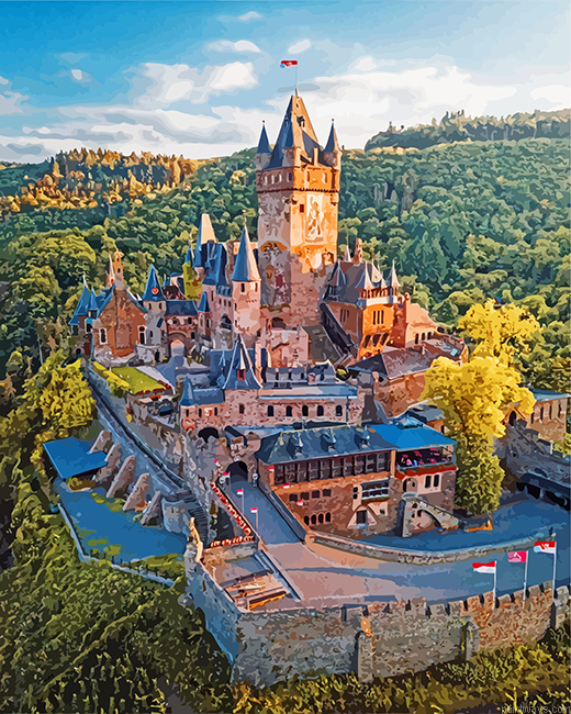 Aesthetic Cochem Castle Painting By Numbers.png
