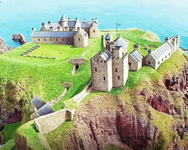 Aesthetic Dunnottar Castle Painting By Numberss.png
