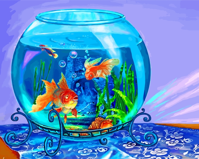 Aesthetic Fish Tank Painting By Numbers.png