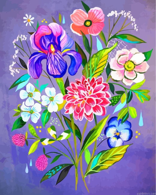 Aesthetic Flowers Painting By Numbers.png