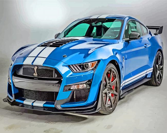 Aesthetic Ford Shelby Gt500 Car Painting By Numberss.png