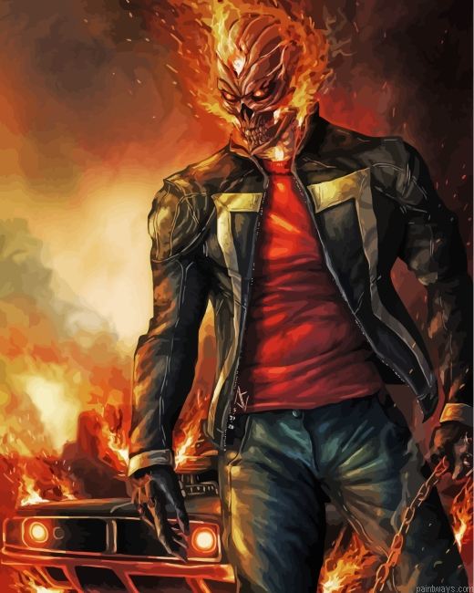 Aesthetic Ghost Rider Painting By Numbers.png