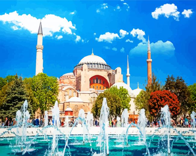 Aesthetic Hagia Sophia Istanbul Painting By Numberss.png