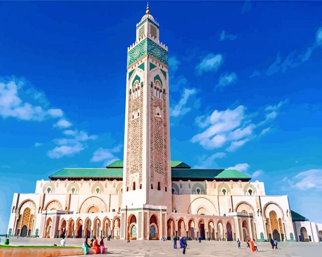 Aesthetic Hassan Ii Mosque Painting By Numberss.png