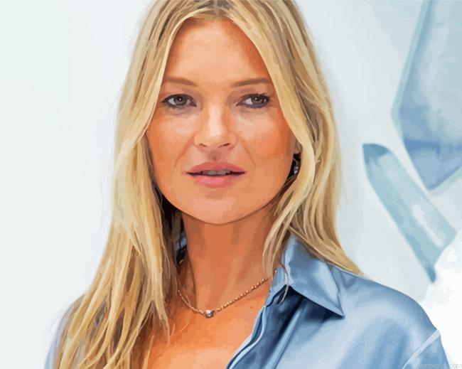 Aesthetic Kate Moss Painting By Numberss.png