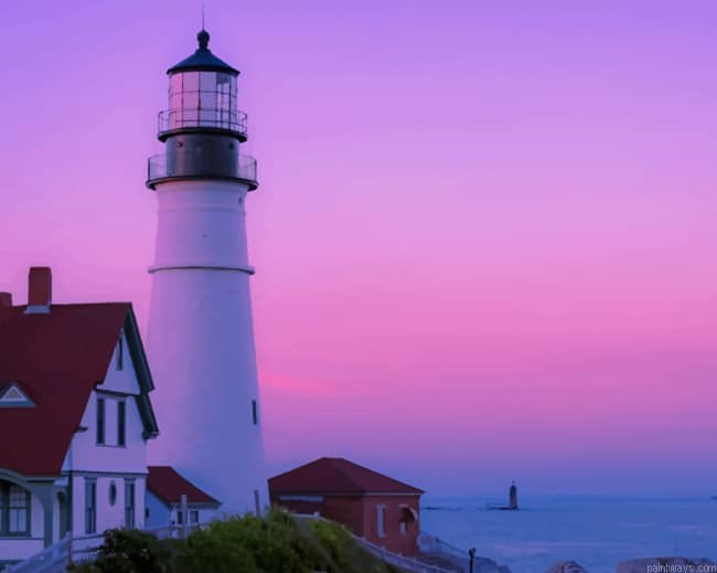 Aesthetic Lighthouse Painting By Numberss.png