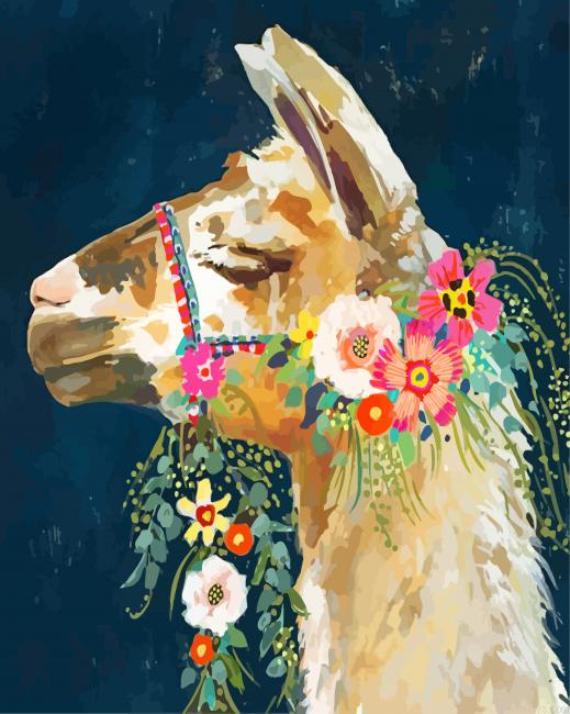 Aesthetic Llama Painting By Numbers.png