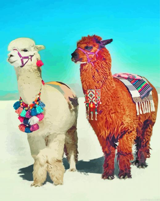 Aesthetic Llamas Painting By Numbers.png