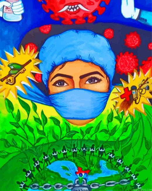 Aesthetic Nurse Illustration Painting By Numbers.png