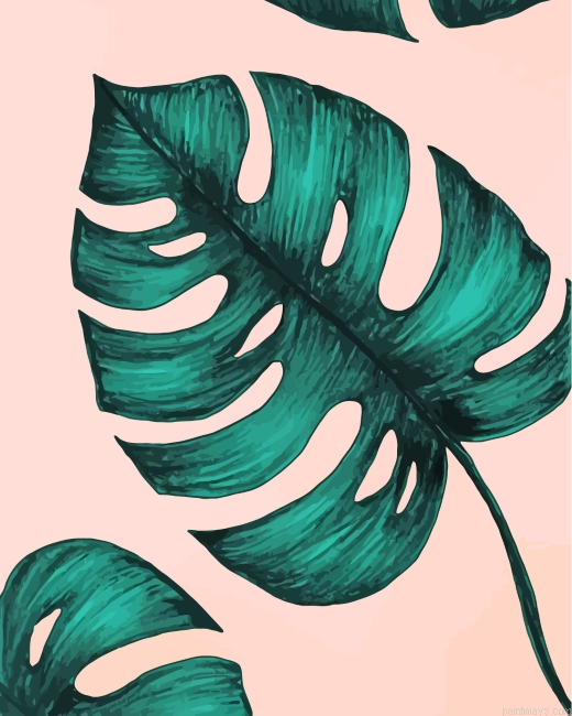 Aesthetic Philodendron Painting By Numbers.png