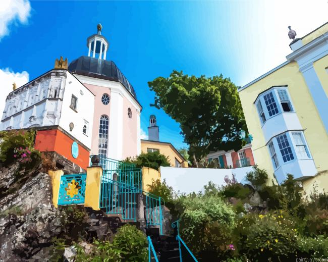 Aesthetic Portmeirion Village Painting By Numberss.png