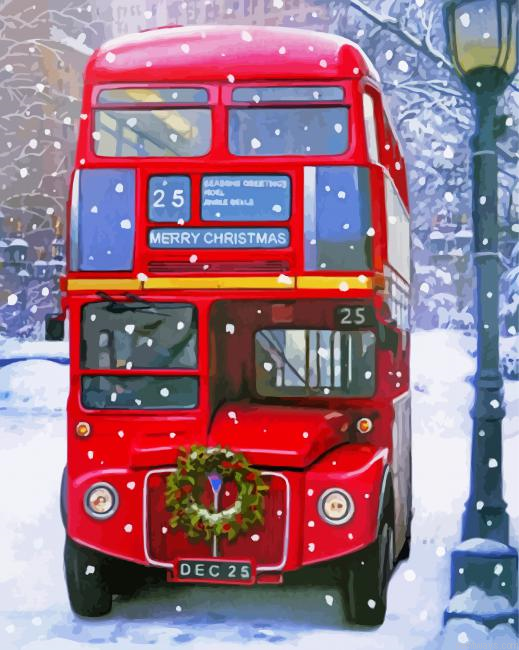 Aesthetic Red Routemaster Painting By Numberss.png