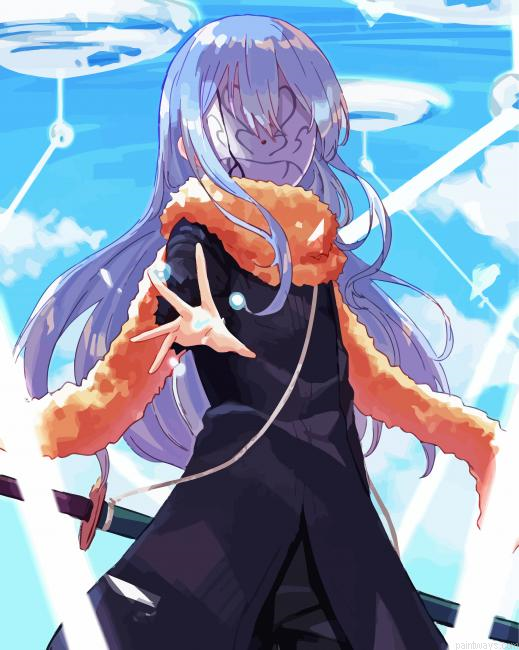 Aesthetic Rimuru Character Painting By Numberss.png