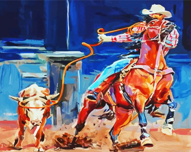Aesthetic Rodeo Art Painting By Numberss.png