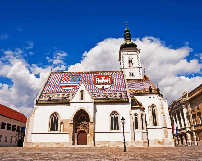Aesthetic Saint Marks Church Painting By Numberss.png