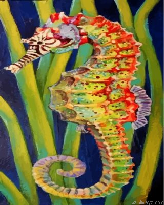 Aesthetic Seahorse Painting By Numbers.png