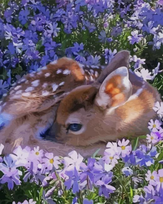 Aesthetic Small Deer New Painting By Numberss.png