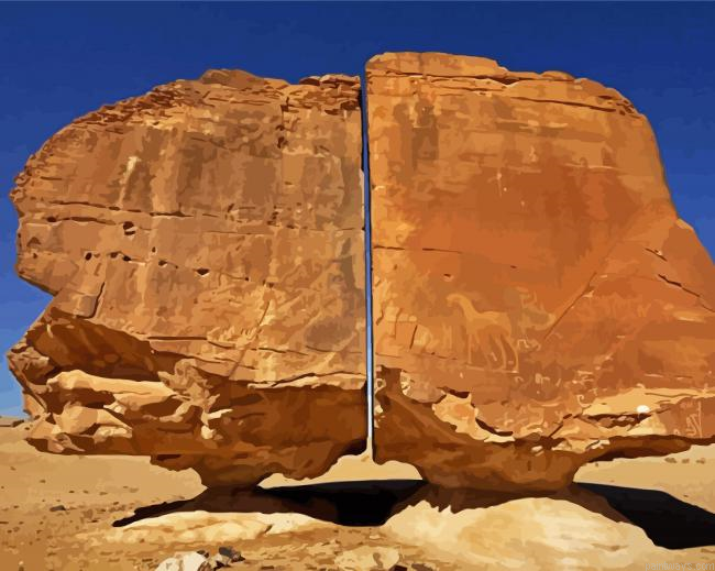 Aesthetic Split Rock Painting By Numberss.png